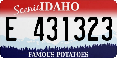 ID license plate E431323