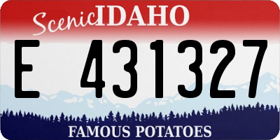 ID license plate E431327