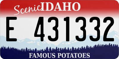 ID license plate E431332