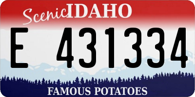 ID license plate E431334