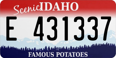 ID license plate E431337