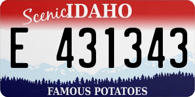 ID license plate E431343