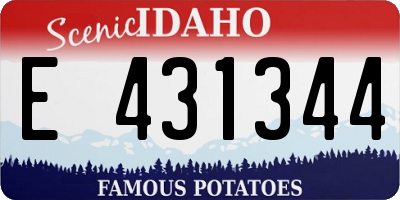 ID license plate E431344