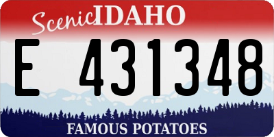 ID license plate E431348