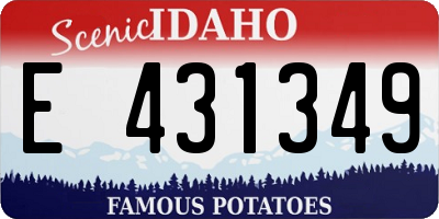ID license plate E431349