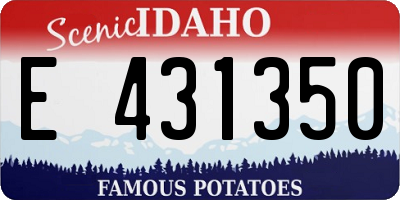 ID license plate E431350