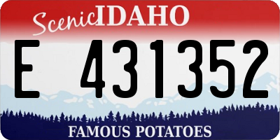 ID license plate E431352