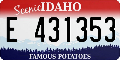 ID license plate E431353