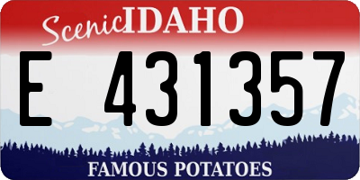 ID license plate E431357