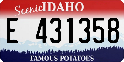 ID license plate E431358