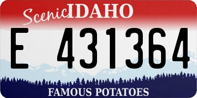 ID license plate E431364