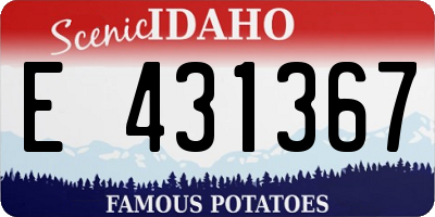 ID license plate E431367