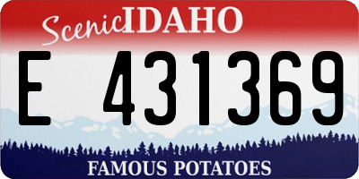ID license plate E431369