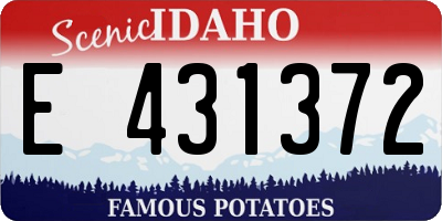 ID license plate E431372