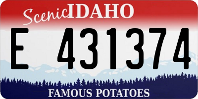 ID license plate E431374