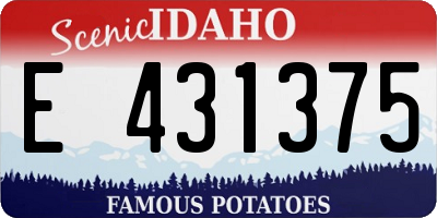ID license plate E431375