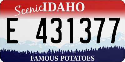 ID license plate E431377