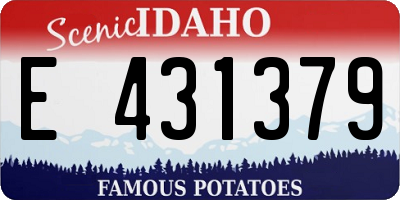 ID license plate E431379
