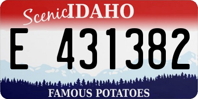 ID license plate E431382