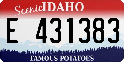 ID license plate E431383