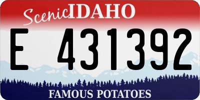 ID license plate E431392