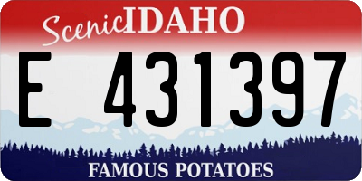 ID license plate E431397