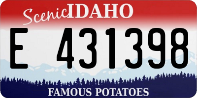 ID license plate E431398