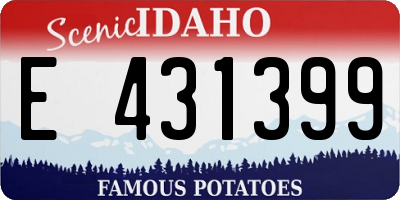 ID license plate E431399