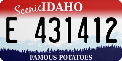 ID license plate E431412