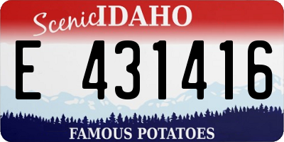 ID license plate E431416