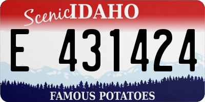 ID license plate E431424