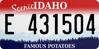 ID license plate E431504