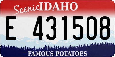 ID license plate E431508
