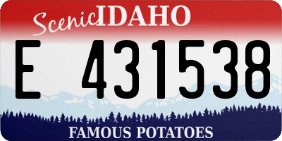 ID license plate E431538