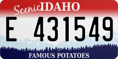 ID license plate E431549