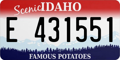 ID license plate E431551