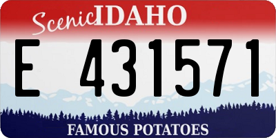 ID license plate E431571
