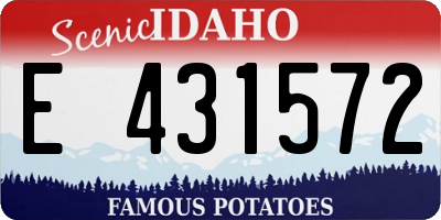 ID license plate E431572