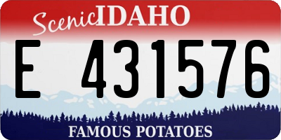 ID license plate E431576