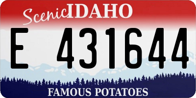 ID license plate E431644