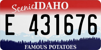 ID license plate E431676