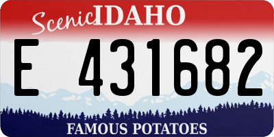 ID license plate E431682