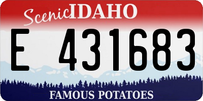 ID license plate E431683