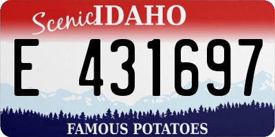 ID license plate E431697