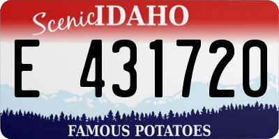 ID license plate E431720