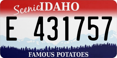 ID license plate E431757