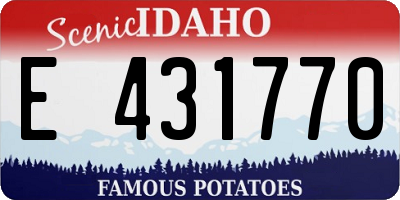ID license plate E431770