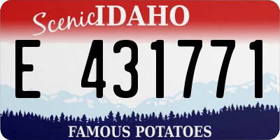 ID license plate E431771