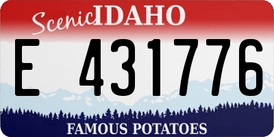 ID license plate E431776