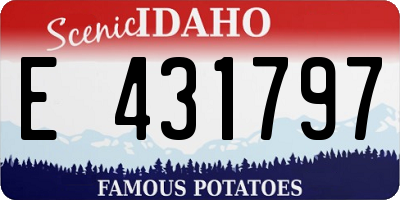 ID license plate E431797